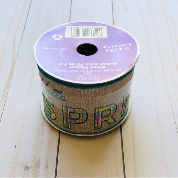 Hello Spring Burlap Ribbon - Picture 5 of 6